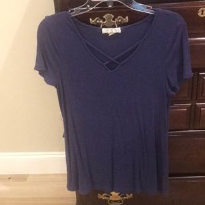 Cross neck t shirt